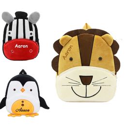 Personalized Kids Cartoon Cute Animals Backpack Kindergarten Children Mochila Infant School Bags Baby Girl Boy Schoolbag 240318
