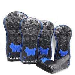 Headcover Blue dog Driver 3and5wood Hybrid putter Golf headcover Contact us to view pictures with LOGO