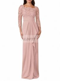 lg Dusty Rose Mother of the Bride Dres with 3/4 Sleeve Vestido Invitada Boda vestidos de fiesta elegantes para mujer 2023 E5RR#