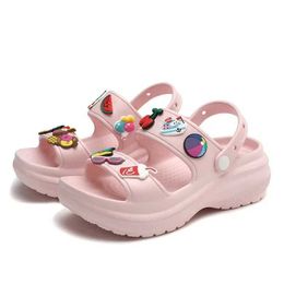 Sandals 2023 South Korea Wedge Platform High Heels Womens Shoes Outdoor Beach Peep Toe Non slip H240328CIT0