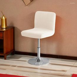 Chair Covers Bar Stool Cover Square Solid Color Seat Velvet Barstool Protector For Counter Height Mid Low Back