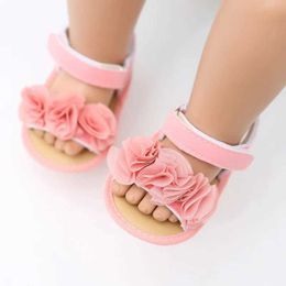 Sandals Baywell Summer Fashion Infant Soft-soled Non-slip Shoes Newborn Baby Girls Flower Lace Sandals 0-18 months 24329
