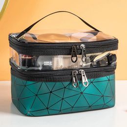 Cosmetic Bags Double Layer Large Toiletry Bag Storage Makeup Organiser Youth Women's Tote Make-up Supplies Toilet Ladies