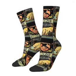 Men's Socks Novelty Happy Retro Frankenstein Horror Film Hip Hop Casual Crew Sock Gift Pattern Printed