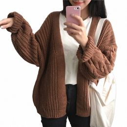 dicloud Autumn Knit Sweater Women Harajuku Loose Warm Cardigan Ladies Fi College Casual Lg Sleeve Winter Coat Tops 2023 24qi#