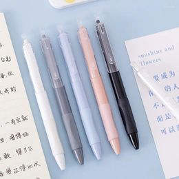5Pcs/Set Simple Retractable Gel Pens ST Nib 0.5mm Black Ink Smooth Writing Pen Office Signature Student School Stationery