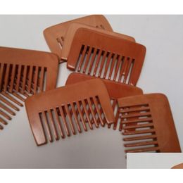 Hair Brushes Vosaidi Brush Wooden Comb For Detangling Peach Woodcomb Straight No Static Pocket Curly 0274161364 Drop Delivery Products Ot4Yk