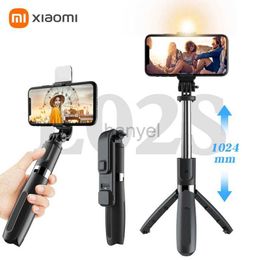 Selfie Monopods Bluetooth Wireless Selfie Stick Mini Tripod Extendable Monopod with Fill Light Remote Shutter for Phone Tripod 24329