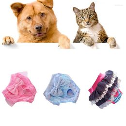 Dog Apparel Reuseable Physiological Pants Pet Supplies Menstrual Princess Panties Diaper Breathable Bow Clothes