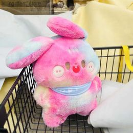 Stuffed Plush Animals Cute Color Rabbit Plush Toys Cartoon Long Ear Dogs Plush Dolls Soft Puppy Stuffed Pillow Cushion Husky Dolls Kids Birthday Gifts240327