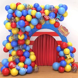 Party Decoration Carnival Circus Themed Balloon Garland Kit Red Blue Yellow Latex Balloons For Wedding Birthday Decorations Baby Shower