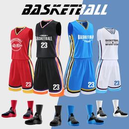 Personalised Customizable 100 Polyester Basketball Jerseys Mesh Breathable Mens Summer Training Uniform Sets LQ8929 240318