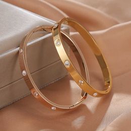 Non fading 18k rose gold full diamond buckle bracelet Korean version new Personalised Bracelet net red high-grade hand Jewellery