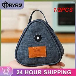 Dinnerware 1/2PCS Triangular Insulated Lunch Bag Bento Box Thicken Thermal Cooler Bags Carrier Portable Travel Picnic Storage