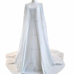 funyue Elegant Muslim Wedding Gowns for Bride 2024 Arabic Islamic Dubai Lg Sleeves Bridal Dr A-Line Chiff Abito Da Sposa D7yu#