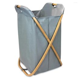 Laundry Bags The Elegant Appearance Of Bamboo Folding X-shaped Frame Basket Sorting Machine's