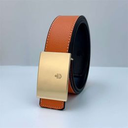 Designer Belt Classic Gold Silver Plate Buckle Width 3.8cm Casual All-match Men Women Belt High-quality Leather Must-have Fashion