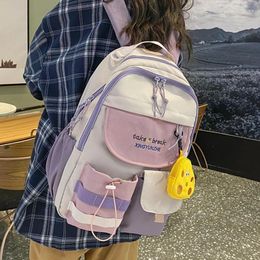 School Bags Pretty Style Woman Backpack Casual Student Rucksack With Coin Pocket High Quality Cute Travel Schoolbag For Teenage Girls Boys