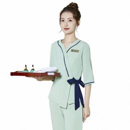 profial Style Uniform Woman Aesthetic Beauty Sal Spa Hotel Waiter Aesthetic Desk Massage Nail Beautician Cafe Work Clothes q7pU#