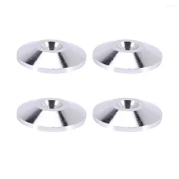Spoons 4 Pcs Speaker Pure Copper Spikes Pads HiFi Box Isolation Floor Stand Feet Cone Base Shoes Pad (Silver)