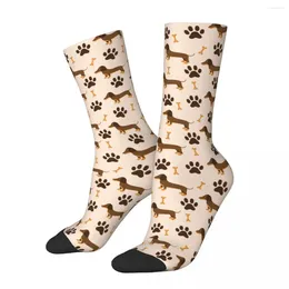 Men's Socks Funny Crazy Sock For Men Dachshund Print Hip Hop Harajuku Dog Happy Pattern Printed Boys Crew Casual Gift