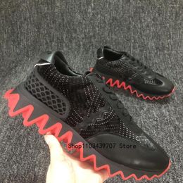 Casual Shoes Mens Red Thick Sole Bottom Chunky Sneakers 2024 Leather Women Lace Up Sports Designer Ladies Vulcanised