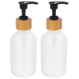 Storage Bottles 2pcs Soap Dispensers Reusable Pump Liquid Empty Shampoo Bottles(300ml)