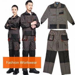 work Clothes For Men Jacket Pants Suit Wear-resistant Labour Clothing Tooling Auto Repairman Uniforms Workshop Factory Workwear5x V00b#