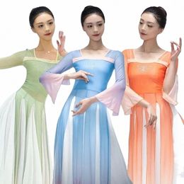 classical Yangko Dance Hanfu Clothing Folk Fan Dance Wear Costume Women Elegant Profi Practice Chinese Dance Clothes Women V0SN#