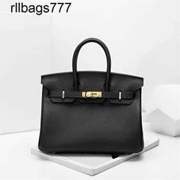 Bk Tote Bag Leather 2024 Household Women's Large Capacity Top Layer Litchi Grain Crossbody Women's Handbag