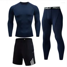 Men's Thermal Underwear For Men Compression Clothing Sports Suit Tactical Pants Rashgarda MMA Winter Running