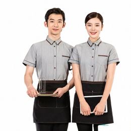 catering Restaurant Hotel Waitr Uniform Chinese Waiter Uniforms Hotel Waiter Clothes Men and Women Hotel Work Service Wear K60t#