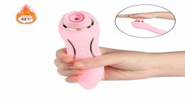 12 Speed Sex Oral Nipple Sucker Clit Heating Vibrator Female Tongue Gspot Massager Clitoris Sucking Breast Vibrator Sex Toy A3 Y17839579