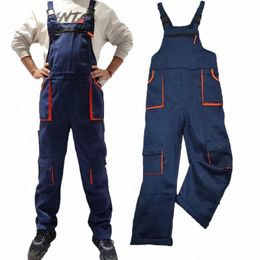 bib Overall For Men Women Work Clothes Fly Pockets Painter Coveralls Costume Jumpsuit Mechanic Repairman Uniform Strap Pants4xl n9pS#