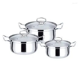 Cookware Sets Stainless Steel Set Kitchen Pots And Pans Milk Pot Soup Pan Multiple Size