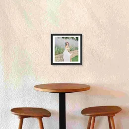 Frames Solid Wood Po Frame 6 Inches 10 12 Table Wall Hanging Wooden Creative Picture For Square Living Room Decor Plant