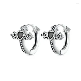 Stud Earrings Self Product 925 Sterling Silver Charms Earring Men Women Valentine's Day Gift Ewelry Making Fit Original Heart Shaped Crystal