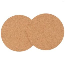 Table Mats Mat Cork Coasters Anti-slip Surface Heat Insulation For Wood Color 10cm Backing Practical