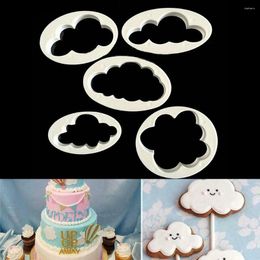 Baking Moulds 5pcs Mold Spare Parts Tools 3D Printed Accessories Decorative Fondant For Cake Made Plastic Cloud Shape