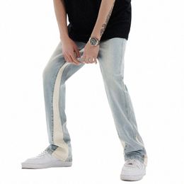 2023 Y2K Fi Wed Blue Baggy New Jeans Kpop Pants Men Clothing Straight Korean Casual Women Denim Trousers Pantali Uomo 25T2#