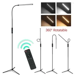 Floor Lamps Remote Control Led Lamp For Eyelash Extensions Craft Task Standing Gooseneck Dimmer Beauty Lashes Facial Spa