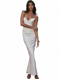 boofeenaa Deep V Corset Tube Top Slit Lg Maxi Dr Going Out Evening Party Dr Women Elegant Luxury White Black Red C69CB31 C2m0#