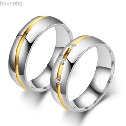 Wedding Rings 6mm Couple Rings For Woman Men Jewelry Stainless Steel Engagement Wedding Bands Valentines Day Gifts Accessories 24329