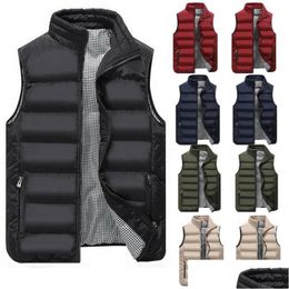 Men'S Vests Mens Fashion Men Vest Winter Body Warmer Sleeveless Waistcoat Shooting Fishing Jacket Tank Top Streetwear Drop Delivery Ap Dh4Ph