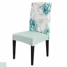 Chair Covers Summer Plants Flowers Watercolor Cover Set Kitchen Stretch Spandex Seat Slipcover Home Decor Dining Room