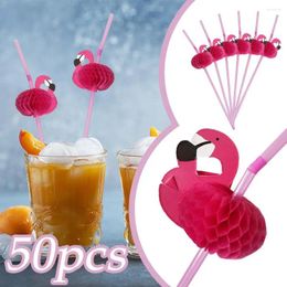 Disposable Cups Straws Juice Drink Straw Picks Paperboard Crafts Pineapple For Summer Birthday Hawaiian Party Decorations J7K3