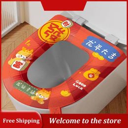 Toilet Seat Covers Cushion Can Be Washed Repeatedly Clean Home Accessories Mat Easy To Sanitary Wipe It Festive