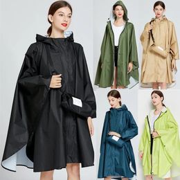 Raincoats Hooded Rain Coat Trench Women Men Waterproof Outdoors Hiking Raincoat Poncho Cloak Camp Rainwear Chubasqueros Mejur