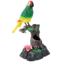 Parrot Toy Talking Recording Bird Electric Control Dzieci Chirping Symulacja Zabawki Electronic Sound Educational Learning 240318