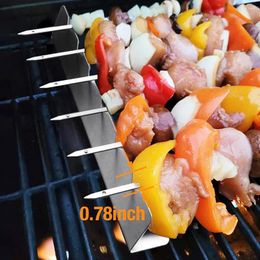 Tools 2Pcs BBQ Skewers Stands 6 Slots Heat-Resistant Utensils Barbecue Grill Holder Set Kebabs Accessories